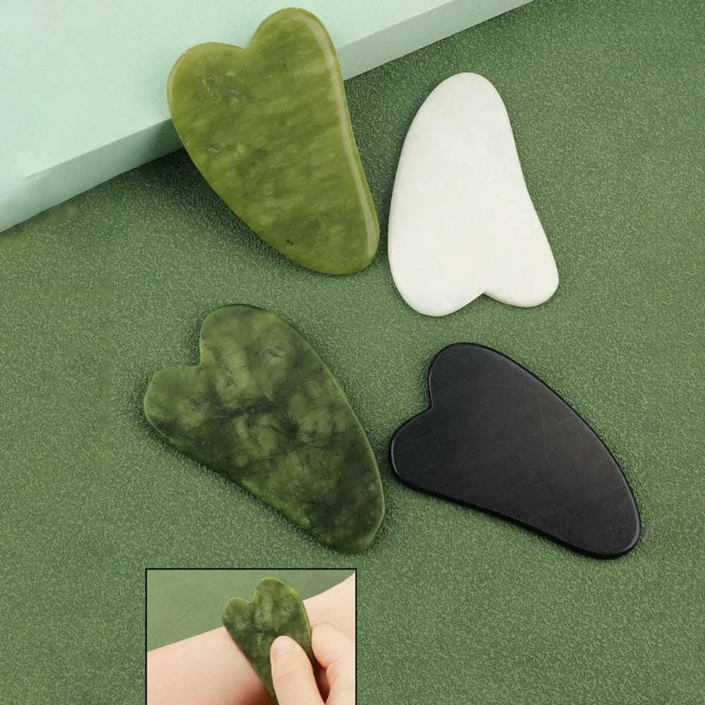 Jade Facial Roller and Gua Sha Set